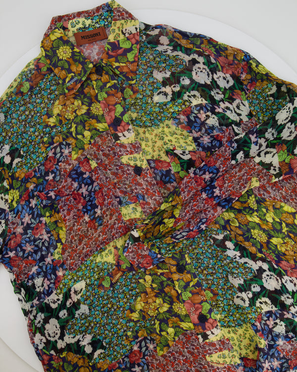 Missoni Multicolour Floral Silk Shirt Size IT 38 (UK 6)