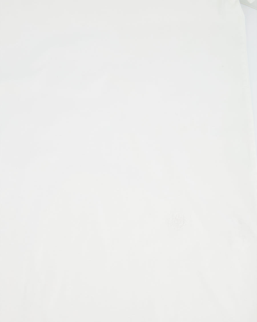 Loro Piana White T-Shirt with Logo Embroidery Detail Size IT 40 (UK 8) RRP £400