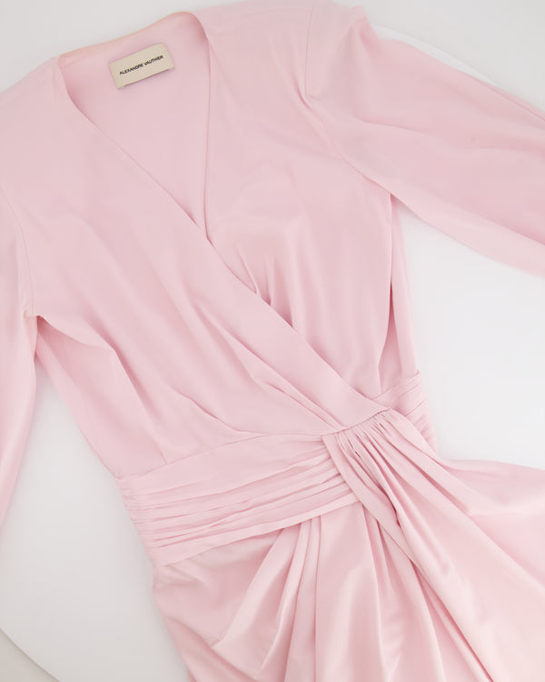 Alexandre Vauthier Light Pink Mini Dress with Pleat Details Size FR 36 (UK 8)