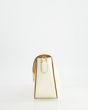 Valentino White Alltime Leather Shoulder Bag with Strap and Gold Hardware RRP £2,890