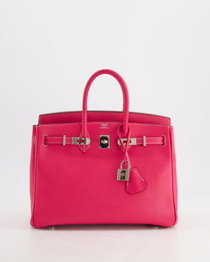 *RARE* Hermès Candy Birkin 25cm Retourne Bag Rose Tyrien Epsom Leather with Palladium Hardware