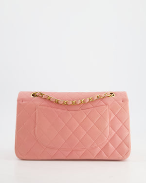 Chanel Baby Pink Vintage Medium Classic Double Flap Bag Lambskin Leather 24K Gold Hardware