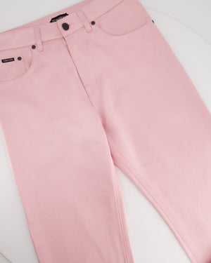 Tom Ford Pink Satin Trouser with Logo Size S (UK 6)