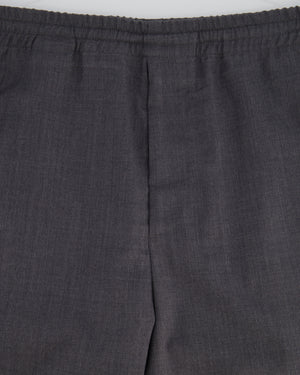 Louis Vuitton Grey Tailored Menswear Wool Trousers With Logo Embroidery Detail Size FR 46 (L)