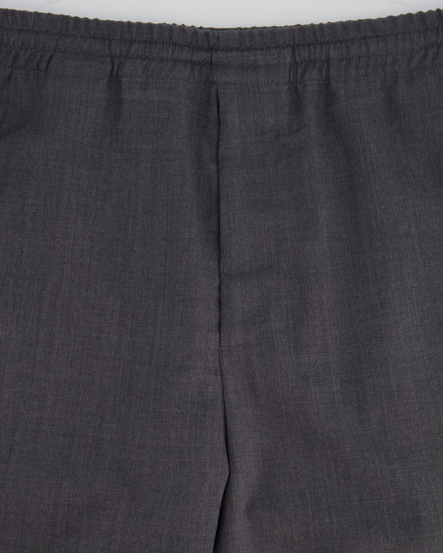 Louis Vuitton Grey Tailored Menswear Wool Trousers With Logo Embroidery Detail Size FR 46 (L)