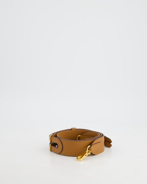 Hermes Gold Bag Strap in Epsom Leather with Gold Hardware