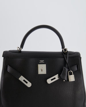 Hermès Kelly Retourne 32cm Bag in Black Togo Leather with Palladium Hardware