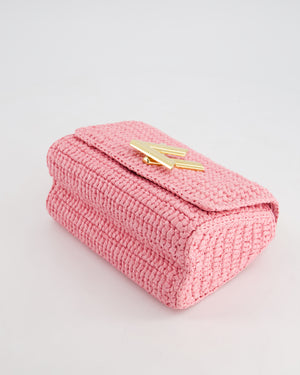 *RARE* Louis Vuitton Bubblegum Pink Twist PM Bag in Raffia with Gold Hardware £3,400