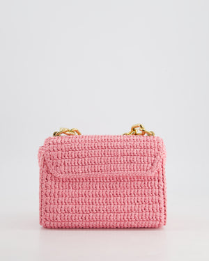 *RARE* Louis Vuitton Bubblegum Pink Twist PM Bag in Raffia with Gold Hardware £3,400