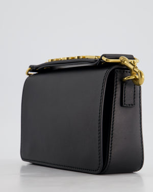 Christian Dior Black J
Adior Top Handle Flap Bag in Calfskin Leather with Antique Gold Hardware