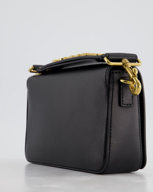 Christian Dior Black J
Adior Top Handle Flap Bag in Calfskin Leather with Antique Gold Hardware