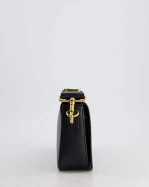 Christian Dior Black J
Adior Top Handle Flap Bag in Calfskin Leather with Antique Gold Hardware