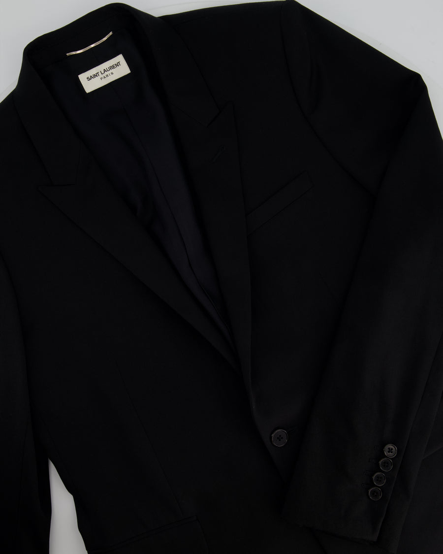 Saint Laurent Black Menswear Suit Single Button Blazer FR 52 (UK 42)