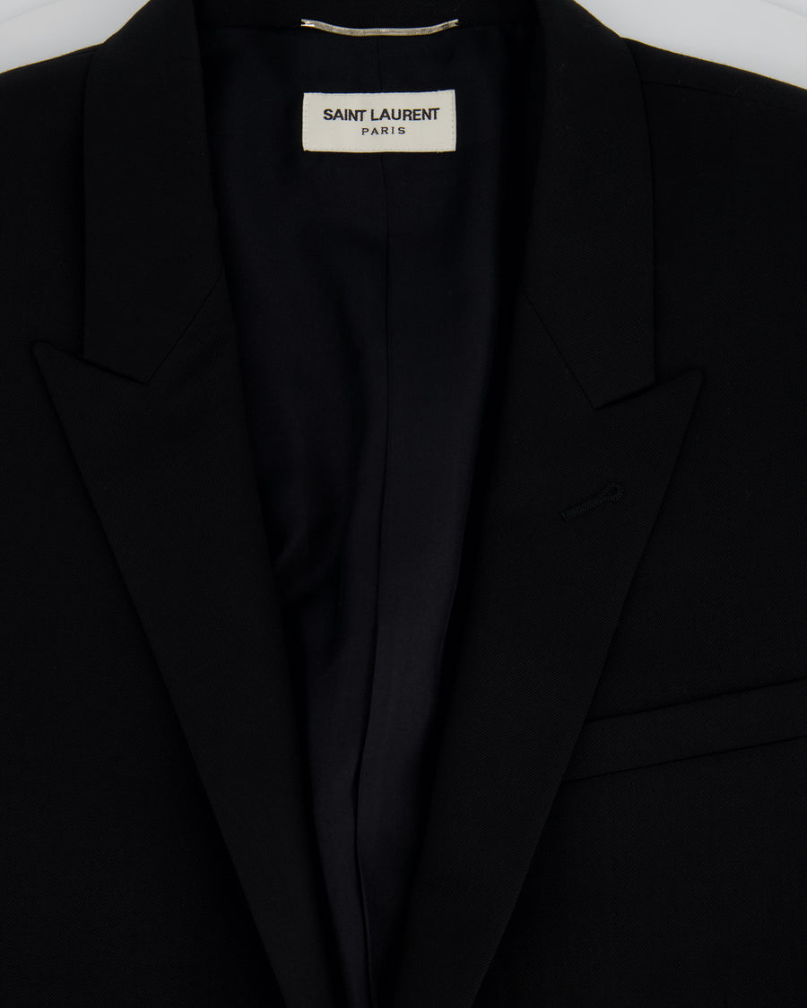 Saint Laurent Black Menswear Suit Single Button Blazer FR 52 (UK 42)