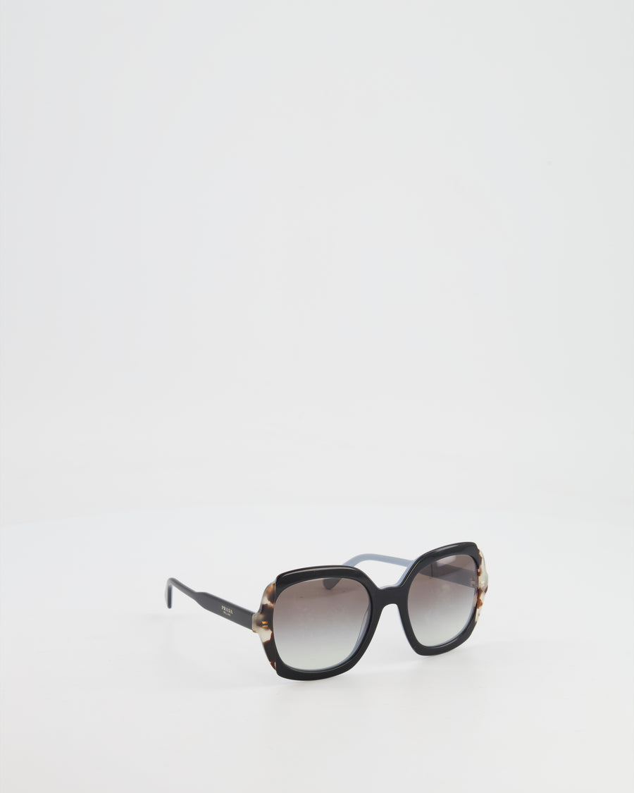 Prada Black with Baby Blue Interior Oversized Sunglasses