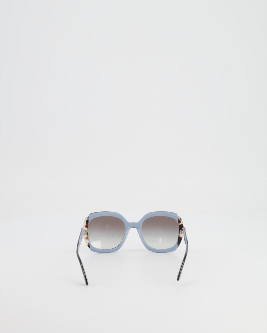 Prada Black with Baby Blue Interior Oversized Sunglasses