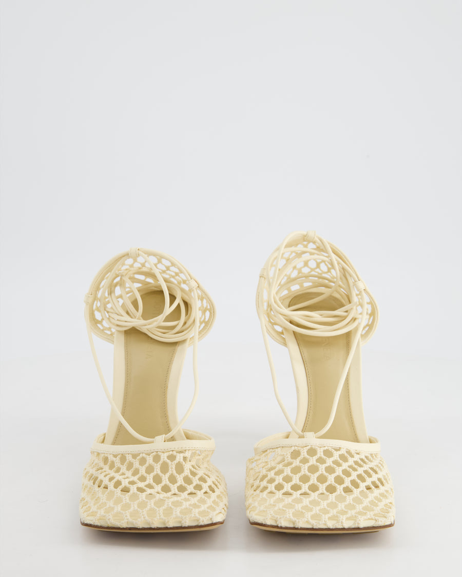 Bottega Veneta Cream Lido Mesh Mules Size EU 38