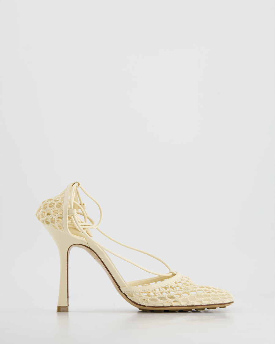 Bottega Veneta Cream Lido Mesh Mules Size EU 38