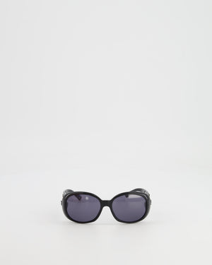 Chanel Black Sunglasses with CC and Camelia Details