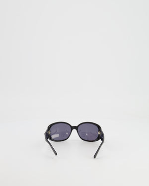 Chanel Black Sunglasses with CC and Camelia Details