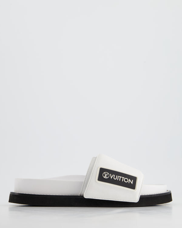 Louis Vuitton White Sunset Sandal with LV Logo Detail Size EU 39