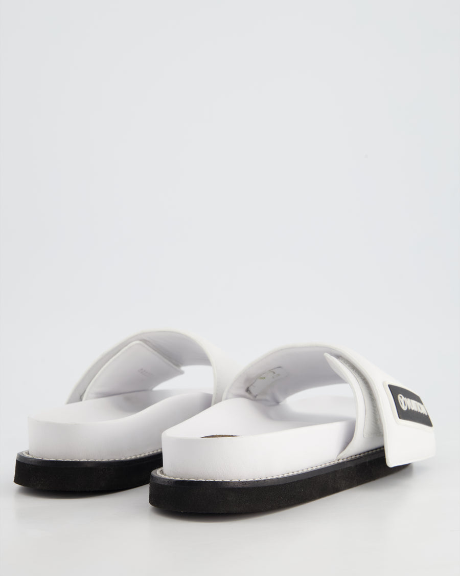 Louis Vuitton White Sunset Sandal with LV Logo Detail Size EU 39