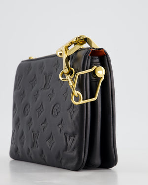 Louis Vuitton Coussin BB Bag in Black Monogram Embossed Calfskin Leather with Gold Chain Strap £2,940