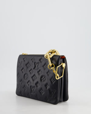 Louis Vuitton Coussin BB Bag in Black Monogram Embossed Calfskin Leather with Gold Chain Strap £2,940