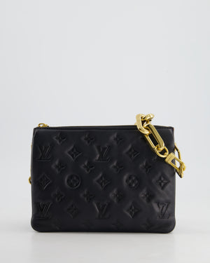 Louis Vuitton Coussin BB Bag in Black Monogram Embossed Calfskin Leather with Gold Chain Strap £2,940