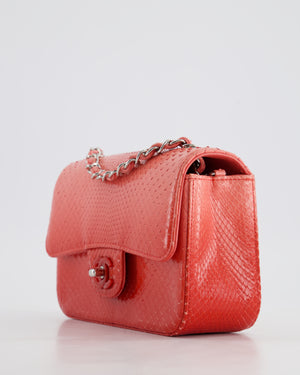 Chanel Pink Ombre Mini Rectangular Bag in Python with Silver Pink Hardware