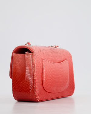 Chanel Pink Ombre Mini Rectangular Bag in Python with Silver Pink Hardware