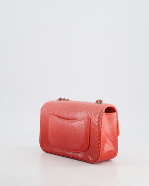 Chanel Pink Ombre Mini Rectangular Bag in Python with Silver Pink Hardware