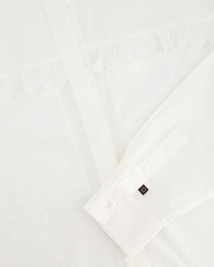 Louis Vuitton White Shirt with Gold Buttons Details Size 34 (UK 6)