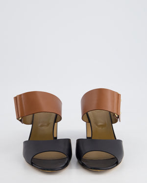 Hermès Black 
Gold Heeled Sandals Size EU 40