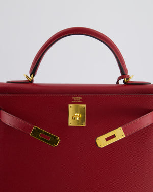 Hermès Kelly 32cm Replica Jewelry
 Bag in Rouge Berlin Epsom Leather With Gold Hardware