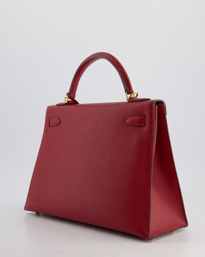 Hermès Kelly 32cm Replica Jewelry
 Bag in Rouge Berlin Epsom Leather With Gold Hardware