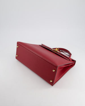 Hermès Kelly 32cm Replica Jewelry
 Bag in Rouge Berlin Epsom Leather With Gold Hardware