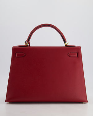 Hermès Kelly 32cm Replica Jewelry
 Bag in Rouge Berlin Epsom Leather With Gold Hardware