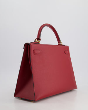 Hermès Kelly 32cm Replica Jewelry
 Bag in Rouge Berlin Epsom Leather With Gold Hardware