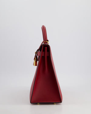 Hermès Kelly 32cm Replica Jewelry
 Bag in Rouge Berlin Epsom Leather With Gold Hardware