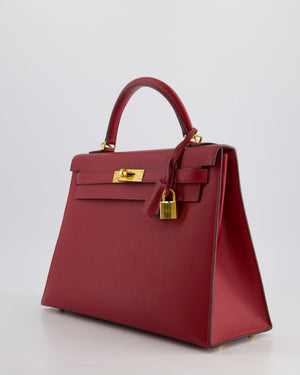 Hermès Kelly 32cm Replica Jewelry
 Bag in Rouge Berlin Epsom Leather With Gold Hardware