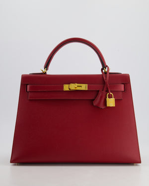 Hermès Kelly 32cm Replica Jewelry
 Bag in Rouge Berlin Epsom Leather With Gold Hardware