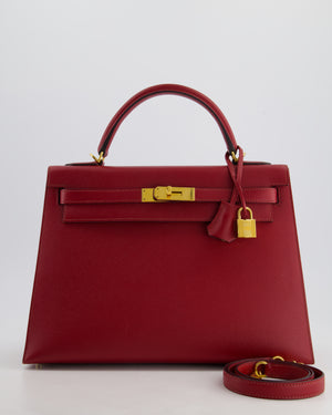 Hermès Kelly 32cm Replica Jewelry
 Bag in Rouge Berlin Epsom Leather With Gold Hardware