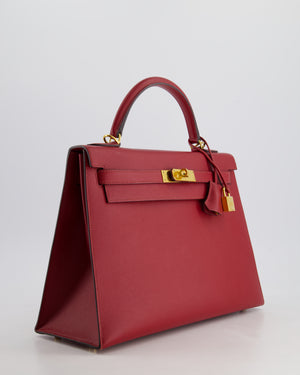 Hermès Kelly 32cm Replica Jewelry
 Bag in Rouge Berlin Epsom Leather With Gold Hardware