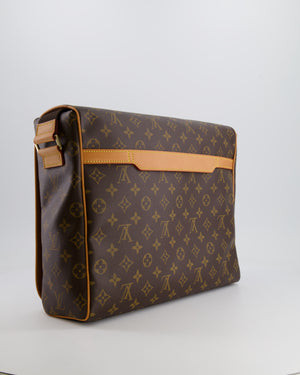 Louis Vuitton Brown Monogram Messenger Bag with Canvas Strap and Gold Hardware RRP £1,720