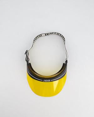 Christian Dior Club Yellow 
Black Translucent Visor With Elasticated J
Adior Logo Strap