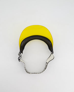 Christian Dior Club Yellow 
Black Translucent Visor With Elasticated J
Adior Logo Strap