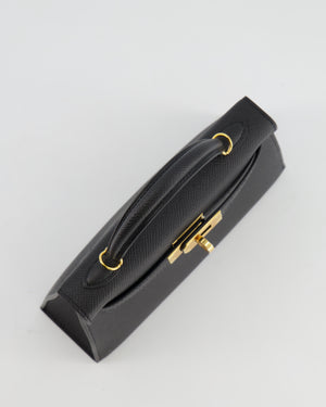 *SUPER RARE* Hermès Mini Kelly II 20cm in Black Epsom Leather with Gold Hardware