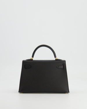 *SUPER RARE* Hermès Mini Kelly II 20cm in Black Epsom Leather with Gold Hardware