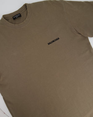 Balenciaga Brown Oversized Logo T-shirt Size S (UK 10)